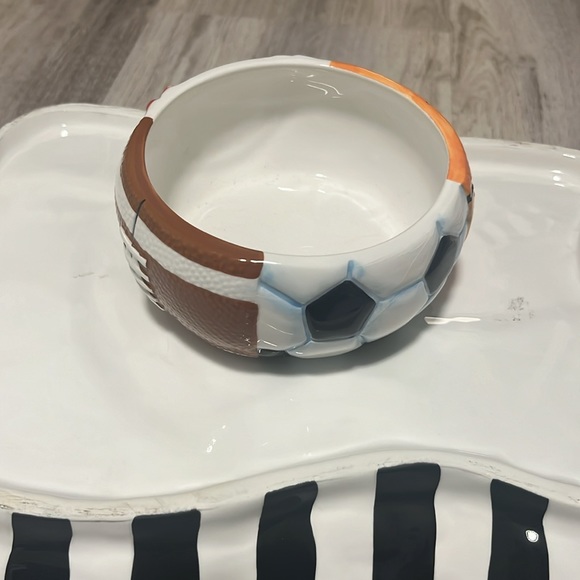 Cooks Club Sports Dish Platter Dip Bowl Basketball Football Baseball Tennis Golf - Picture 8 of 8